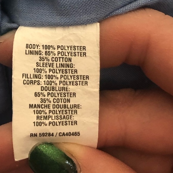 The Children’s Place Quilted Snap Button Jacket 18 months Girls Blue - Picture 4 of 5